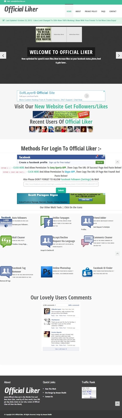 download email for machine liker